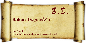 Bakos Dagomér névjegykártya