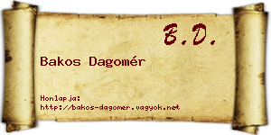 Bakos Dagomér névjegykártya